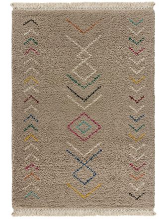 Atticgo Alfombra bereber beige/multicolor 135x190 cm