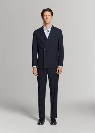 Mango Pantaloni completo M&oacute;naco slim-fit navy - Uomo - 44 - MANGO MAN