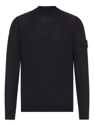 Stone Island high-neck sweater - men - Wool - XXXL - Black