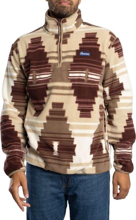 Penfield Mens Forefront Fraylock Quarter Zip Fleece, Lead Grey, L