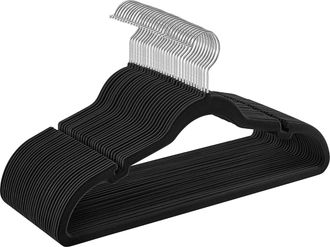 OEM Percha De Terciopelo, Paquete De 30 Unidades, Antideslizante, Con Muescas Para Los Hombros, Barra Para Pantalones, Gancho Giratorio De 360&deg;, Ahorra Es