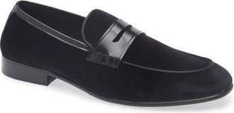 Steve Madden Santee Penny Loafer in Black at Nordstrom, Size 10.5