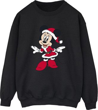 Disney Dames/Dames Minnie Mouse Kerst Sweatshirt (Zwart)