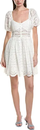 Saltwater Luxe Solid Embroidered Mini Dress