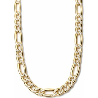 Argento Vivo Pav&eacute; Figaro Chain Necklace in Gold/Silver at Nordstrom