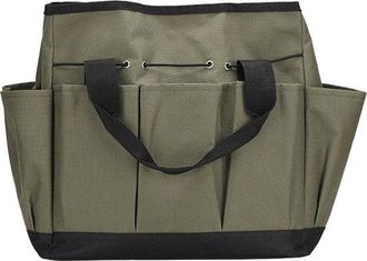 No Brand Bolsa Para Herramientas De Jard&iacute;n, Con 8 Bolsillos, Interior Y Exterior, 34,3 X 17,2 X 30,3 Cm, Oxford 600d + Oxford 210d, Verde, Gran Capacidad, Cier