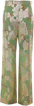 Valentino Garavani Brocade Floral Wijde Broek - Dames - Wijde Broeken - Veelkleurig - S - Broeken