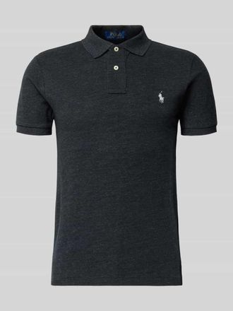 Polo Ralph Lauren Slim Fit Poloshirt aus reiner Baumwolle in Black, Gr&ouml;&szlig;e XXL