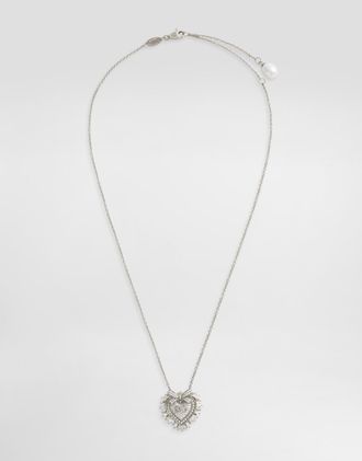Dolce & Gabbana Devotion Necklace 18-carat White Gold And Diamonds - Woman Necklaces White Onesize
