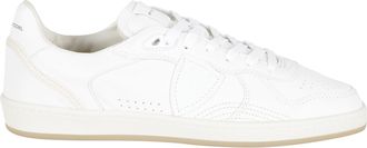 Philippe Model White PGAL Low Leather Suede Sneakers