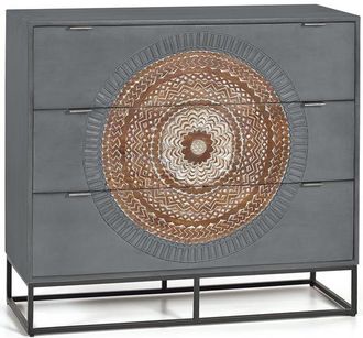 Giner&Colomer Massive Design Kommode Wood Mandala, 90 x 100 cm