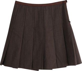 Marc Jacobs Geplooide rok van Marc Jacobs in bruine wol