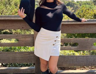 Lucy Paris Cut Out Sweater In Black