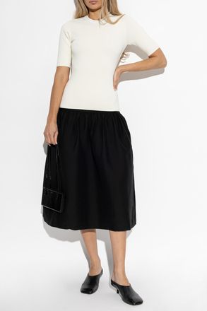 Toteme Dress Made Of Combined Materials, Womens, Black