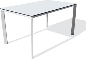 Ezpeleta Ezpeleta - meet - Mesa de jardín 6 plazas de aluminio lacado