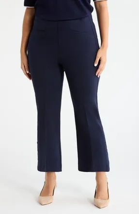 Liverpool Stella Pull-On Kick Flare Ponte Pants in Cadet Blue at Nordstrom, Size 16W