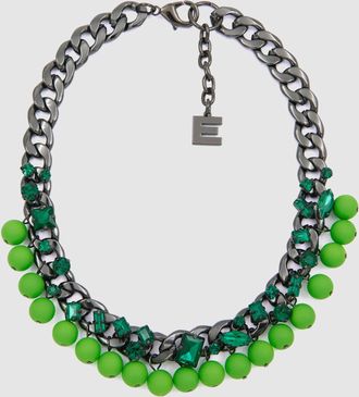 Essentiel Collier Jecki Vert Argent