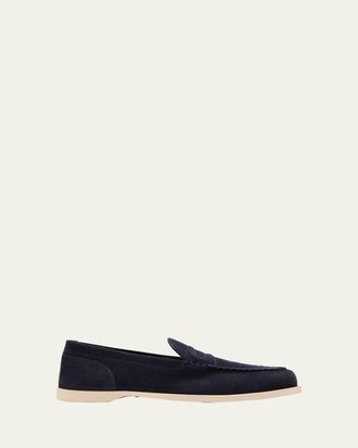 John Lobb Mens Pace Suede Loafers