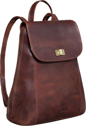 STILORD Victoria II Ladies Backpack Handbags Leather Vintage Rucksack for 13 Inch MacBook DIN A4 City Shopping Daypack in Genuine Leather, Colour:porto - cogn
