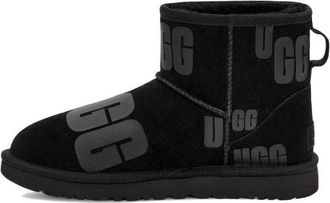 UGG (WMNS) UGG Classic Mini Scatter Graphic Black Gray 1130574-BLK