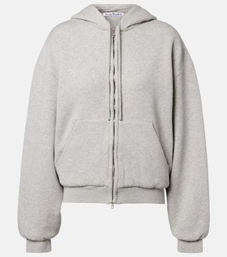 Acne Studios Felpa con cappuccio Faye in pile di cotone con zip
