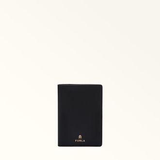 Furla Camelia Custodia Passaporto Nero Nero Pelle Stampata Donna