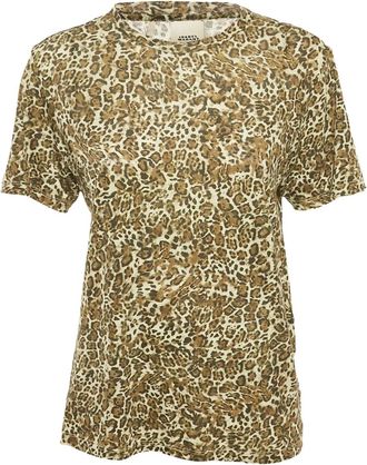 Isabel Marant 2020s katoenen T-shirt met luipaardprint - Groen