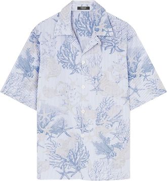 Versace Barocco Sea striped shirt - men - Cotton - 52 - Blue