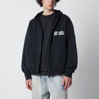 Balenciaga Black washed Masking Tape oversize hoodie