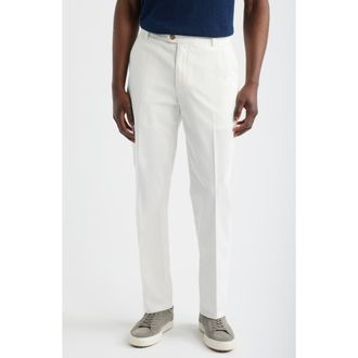 Scott Barber Classic Fit Ultimate Twill Chinos in Warm White at Nordstrom, Size 35
