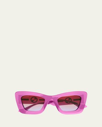 Gucci GG Plastic Cat-Eye Sunglasses