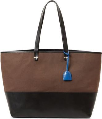 Clare Vivier Volie Canvas & Leather Tote in Kalamata/Black at Nordstrom