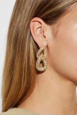 Isabel Marant Earrings With Crystals, Womens, Gold
