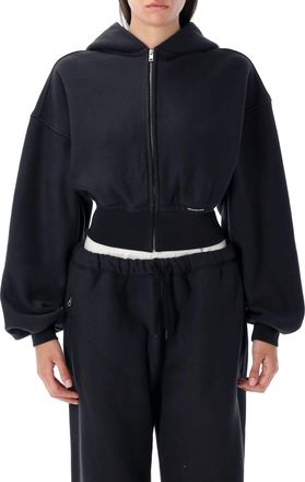 Alexander Wang Cropped Zip-up Hoodie