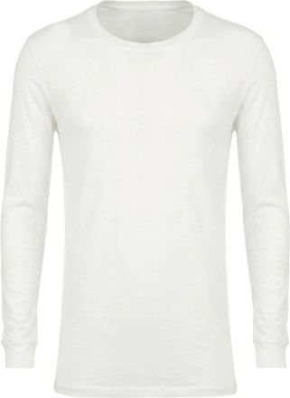 Rick Owens Mens Basic Long Sleeve T-Shirt In Milk
