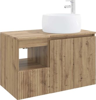 vidaXL Juego De Muebles De Ba&ntilde;o 2 Uds. Roble Artisan Vidaxl