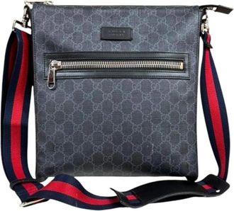 Gucci Pre-owned Canvas Schoudertas - Heren - Vintage Schoudertas - Zwart - ONE Size - Vintage