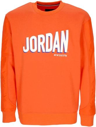 Nike Jordan Graphic Fleece Crewneck - Heren - Sportshirts - Oranje - S - Katoen - Fitness