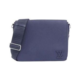 Louis Vuitton Pre-owned Aerogram Takeoff Messenger Calf Schoudertas - Heren - Pre-owned - Blauw - Maat: ONE Size Leer