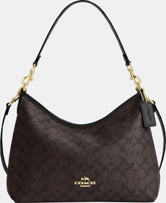 Coach Womens Laurel Shoulder Bag In Signature Canvas - Beige - One Size