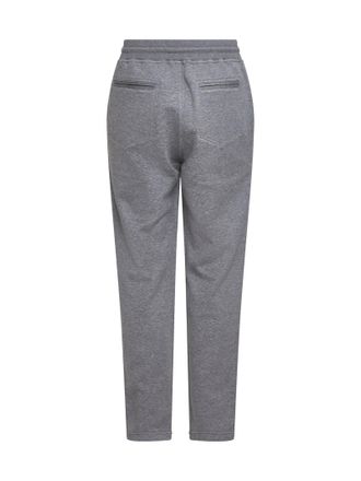 Brunello Cucinelli Mens Fleece Jogging Trousers Grey Cotton
