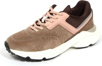 Tod's Sportieve Grijze Su&egrave;de Schoenen - Dames - Sneakers - Bruin - 36 1/2 EU - Su&egrave;de - Schoenen