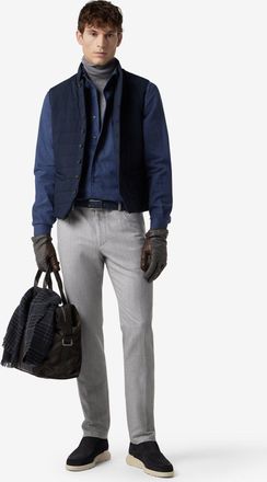 Corneliani Grey 5-pocket wool and stretch cotton denim trousers