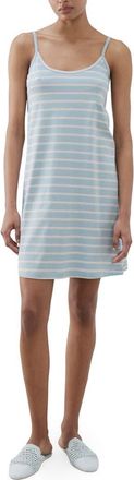Mango Stripe Sleevless Cotton Nightgown in Blue at Nordstrom, Size Medium