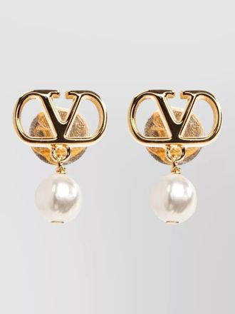 Valentino Garavani vlogo signature earrings featuring pearl detail