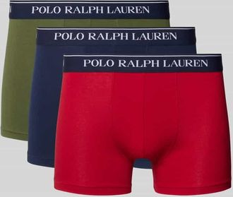 Ralph Lauren Skinny Fit Boxershorts aus Baumwoll-Mix im 3er-Pack in Oliv, Gr&ouml;&szlig;e XXL