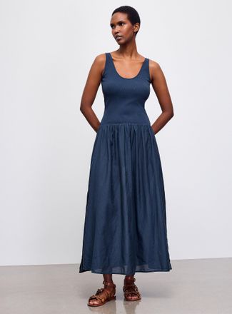 Sessun Womens Salao dual-material ballerina dress