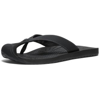 Keen Womens Barbados Breathable Comfortable Sandals Toe Protection Flip Flops, Black Steel Grey, 5.5 UK