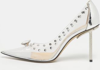 Mach & Mach Transparent Pvc And Leather Diamond Dreams Pumps