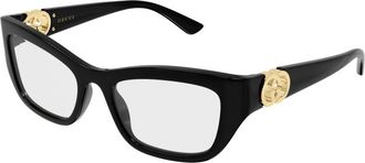 Gucci Glasses, female, Black, Size: 52 MM Cat Eye Frame